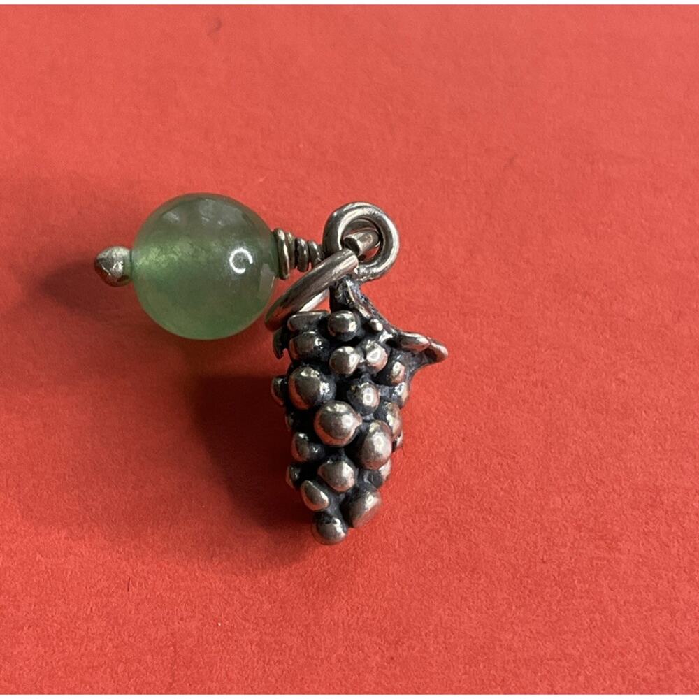 Vintage Sterling Silver Grape Cluster Charm